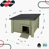KOTARBAU® Drevený domček pre ježka na záhradu 38 x 38 cm Náhľad obrázku produktu 3