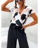 Damen Jumpsuit mit Wickeloberteil Overall  Look Produktbild-Vorschau 3