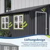 GIHAUVIA Metall Geräteschuppen Gerätehaus mit Fundament mit Produktbild-Vorschau 3