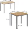 Two tables with dimensions shown, one extended and one not. Anteprima dell’immagine prodotto