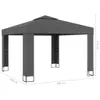Padiglione con doppio tetto e luci LED 3x3 m antracite Anteprima dell’immagine prodotto 11