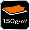 A graphic displaying the weight of paper or fabric. Produktbild-Vorschau
