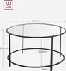VASAGLE Couchtisch, Beistelltisch für Wohnzimmer, Ø 84 x Produktbild-Vorschau 7