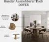 Runder Ausziehbarer Tisch für Esszimmer, DOVER - Produktbild-Vorschau 4