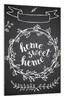 Wallario Wandbild Home sweet Home  Weiß auf Schwarz, Größe: Produktbild-Vorschau 2
