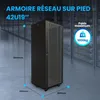 Extralink Baie de brassage 19" 42U 800 × 800 mm Baie Voir les images du produit 3