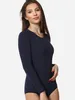 Merry Style Damen Langarm Body MS-114(Dunkelblau, XXL) Produktbild-Vorschau 4