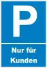 Kunden Parkplatz Schild nur für Kunden A2 Rückseite Produktbild-Vorschau 1