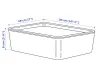 KUGGIS Ikea Box mit Deckel, weiß, 18x26x8 Produktbild-Vorschau 2