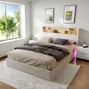 A bedroom scene with a bed, nightstands, and a window. Produktbild-Vorschau