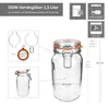 6er Set Odin Einmachglas 1,5L Bügelverschluss Vorratsglas Produktbild-Vorschau 6