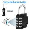 3 Stück Zahlenschloss 4-stellig, Vorhängeschloss für Produktbild-Vorschau 6