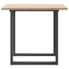 A studio shot of a wooden table with a black metal frame. Anteprima dell’immagine prodotto