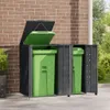 vidaXL Mülltonnenbox für 2 Tonnen Anthrazit 138x79x117 cm Produktbild-Vorschau 3