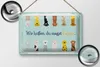 Blechschild Spruch Katze wir hoffen du magst Katzen 30x20cm Produktbild-Vorschau 2