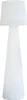 A white floor lamp with a pleated shade. Produktbild-Vorschau
