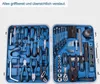 An open toolbox filled with various tools. Produktbild-Vorschau