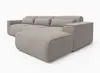 AX LIVING Wohnlandschaft mit Schlaffunktion Ruyam Hellbraun Produktbild-Vorschau 4