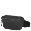 A black belt bag with the brand name repeated around the top. Anteprima dell’immagine prodotto