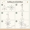 3D LED-papierster, 35 cm, kerstster als tafellamp, Productafbeelding-voorbeeld 8