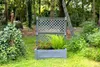 KHW Pflanzkasten mit Spalier Blumenkasten Kübel grau L 100 Produktbild-Vorschau 2