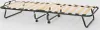 A foldable bed frame with wooden slats and metal legs, shown against a white background. Produktbild-Vorschau