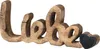 Schriftzug Liebe L26cm Mango Natur Schwarz Holz Buchstaben Produktbild-Vorschau 1