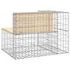 Gartenbank aus Gabionen 92x71x65,5 cm Massivholz Kiefer Produktbild-Vorschau 5