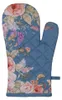 Clayre & Eef Ofenhandschuh 18x30 cm Blau Baumwolle Blumen Produktbild-Vorschau 2