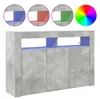 vidaXL Sideboard Beton Grau 116 x 30 x 75 cm Holzwerkstoff Produktbild-Vorschau 4