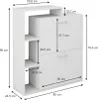 Meuble à chaussure Vicco Tobias Blanc 80x90cm, Model 40244 Voir les images du produit 7
