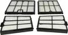 Four air filters are shown in a collage. Produktbild-Vorschau