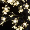 A close-up view of a decorative LED light string shaped like flowers on dark branches, against a black background. Produktbild-Vorschau