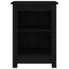 vidaXL Nachttisch Schwarz 40x35x55 cm Massivholz Kiefer Produktbild-Vorschau 3