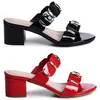 topschuhe24 3098 Damen Lack Pantoletten Sandalen, Produktbild-Vorschau 3
