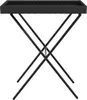 vidaXL Tabletttisch Klappbar Schwarz 65x40x75 cm Poly Produktbild-Vorschau 5