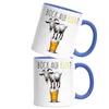 Bock auf Bier Verrückter Ziegenbock Tasse Blau - Lustige Produktbild-Vorschau 2