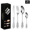 24-teilig Besteck Set Besteck Edelstahl Besteckset inkl Produktbild-Vorschau 1