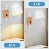 ZMH Applique Blanc Intérieur Bois avec Interrupteur à Voir les images du produit 2