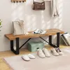 KOMFOTTEU Esszimmerbank 152.5x43 cm, Sitzbank aus Holz mit Produktbild-Vorschau 5