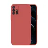 A red phone case is shown from the back, with a smartphone partially visible behind it. Produktbild-Vorschau