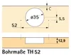Hettich Topfband Sensys 8645i T52 Eckanschlag 110° + MPL Produktbild-Vorschau 4