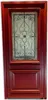 Porte d'entree Bois vitree, Canada Rouge RAL3004, H215 x Voir les images du produit 1
