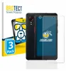 A product shot of a screen protector package and a smartphone. Produktbild-Vorschau