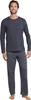 Schiesser Herren Schlafanzug lang blau 48  ST Produktbild-Vorschau 3