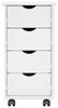vidaXL Mobile su ruote Bianco 34 x 39 x 65,5 cm Legno Anteprima dell’immagine prodotto 5