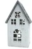 Holz LED Haus weiß silber 12 x 21cm Produktbild-Vorschau 2
