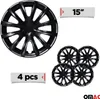 4x Radkappen 15 zoll Schwarz & Schwarz Produktbild-Vorschau 3