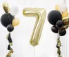 Balon foliowy, cyfra 7, złota, szampańska, 85 cm Podgląd zdjęcia produktu 2