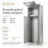 HAGO24 WC Modul Edelstahl gebürstet Schlitz Einbauschrank Produktbild-Vorschau 4